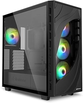 新品　Sharkoon REBEL C80G　強化ガラス　ARGBファン4基 Amazon | Sharkoon ミドルタワーPCケース REBEL C80G RGB 強化